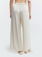 Satin Effect Drawstring Waist Pants image 1
