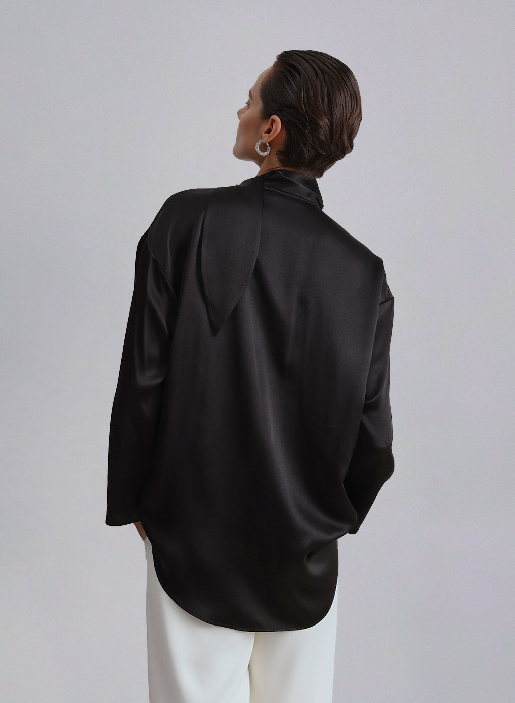 Blend Shoulder Stack Silk Blouse image 1