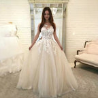 Women Wedding Dress Sleevless Flowers Lace Dress - White, 3XL image