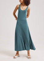 Refresh Maxi Tank Dress - Dusty Blue, S image