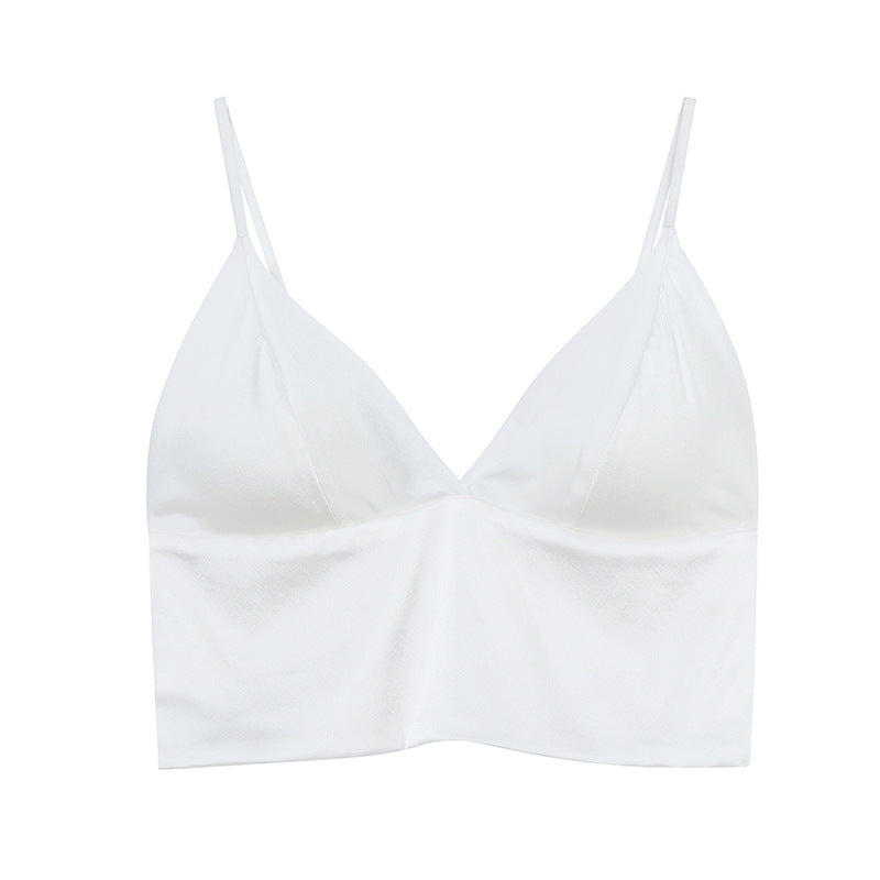 Yuyue Silk Camisole Bra - Lightweight Wire-Free Women's Mulberry Silk Underwear with Adjustable Thin Straps image 3