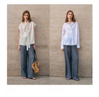 High-end linen slacks