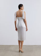 Bowknot Strap Satin Dress image 1