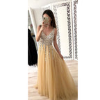 Hot Sale Front And Back V-neck Sequined Floor-length Dovetail Dress image 1