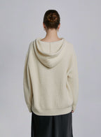 Pouch Pocket Wool Knitted Hoodie image 1