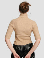 Roll Neck Sweater with Elbow-length Sleeves image 1