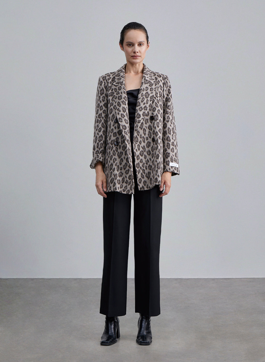 Leopard Patterns Double Breasted Blazer image 0