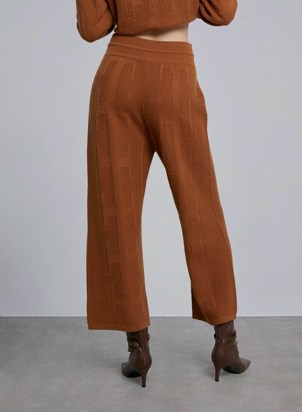 Textured Straight Wool Pants image 1