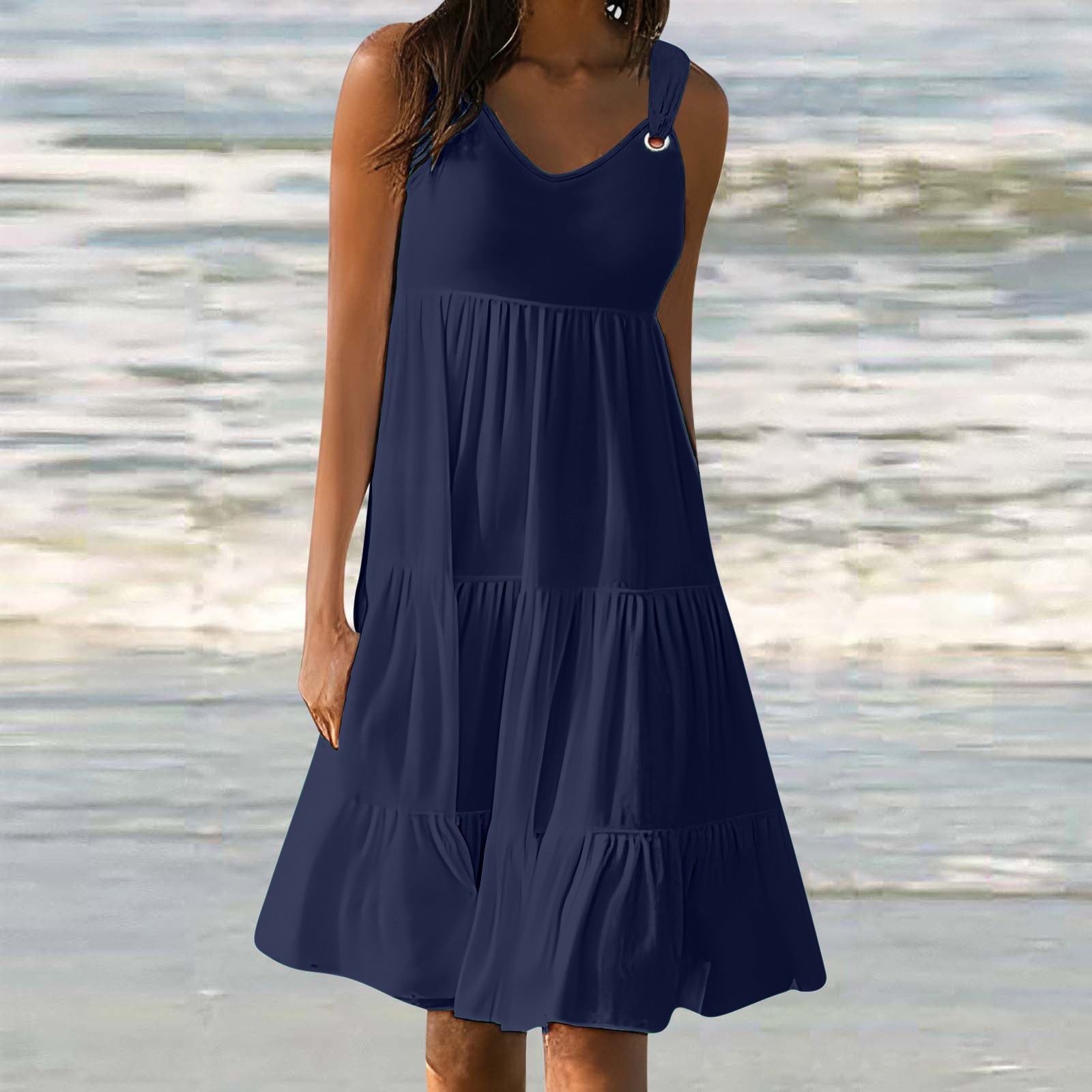 Casual Elegant Stitching Dress Women image 1