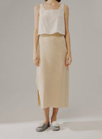 Cable Knit Midi Skirt