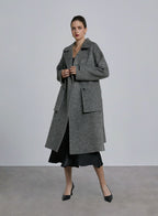 Belted Designed Pocket Wool Coat image 0