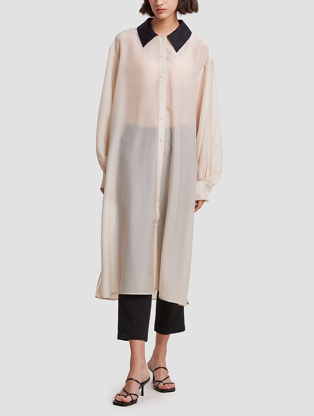 Sheer Shirt Dress image 0