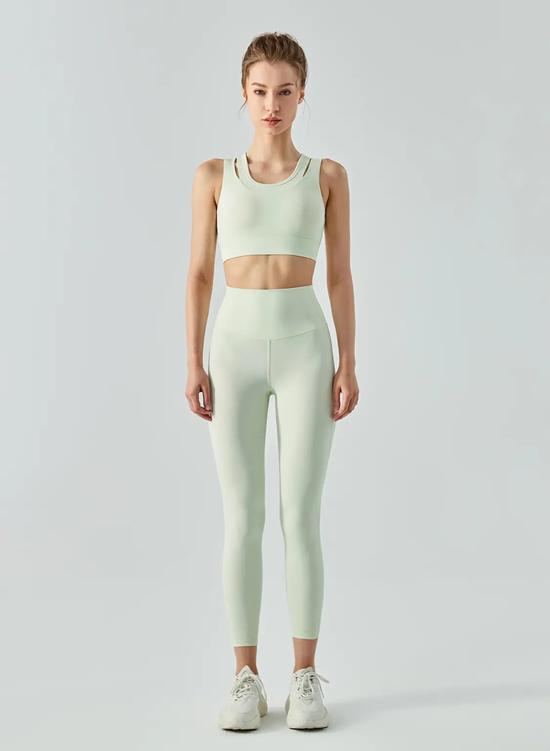 U Detail Mesh-Back Sports Bra image 1