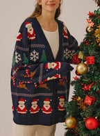 Santa Claus Print Cardigan - Old Navy, L image