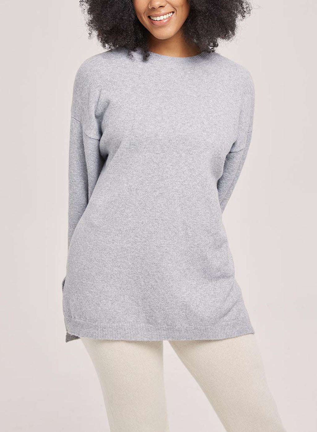 Oversized Crew-Neck Sweater - Smog, L image