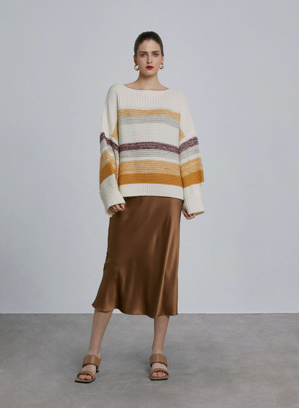 Striped Puff Sleeve Sweater image 0