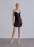 Low Back V-Neck Silk Mini Slip