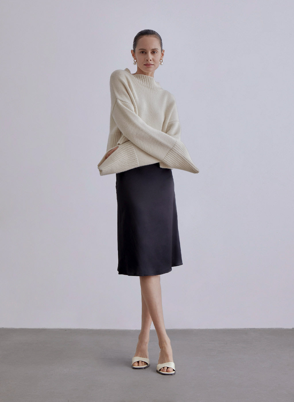 Slit Sleeves Cashmere Sweater