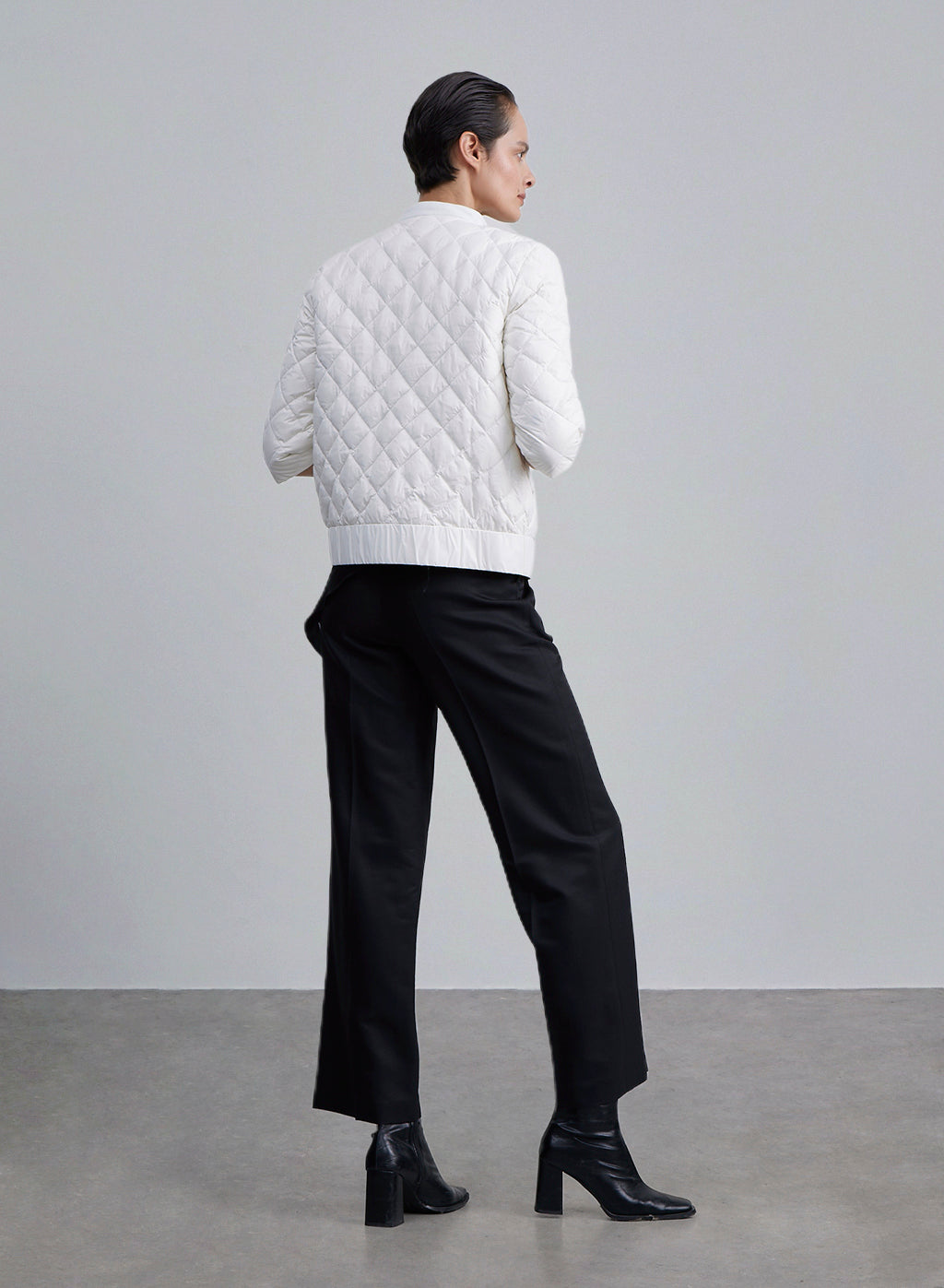 Diamond Half Sleeve Down Jacket image 1