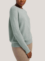 Crew-Neck Wool-Cashmere Sweater - Lake Blue, XL image