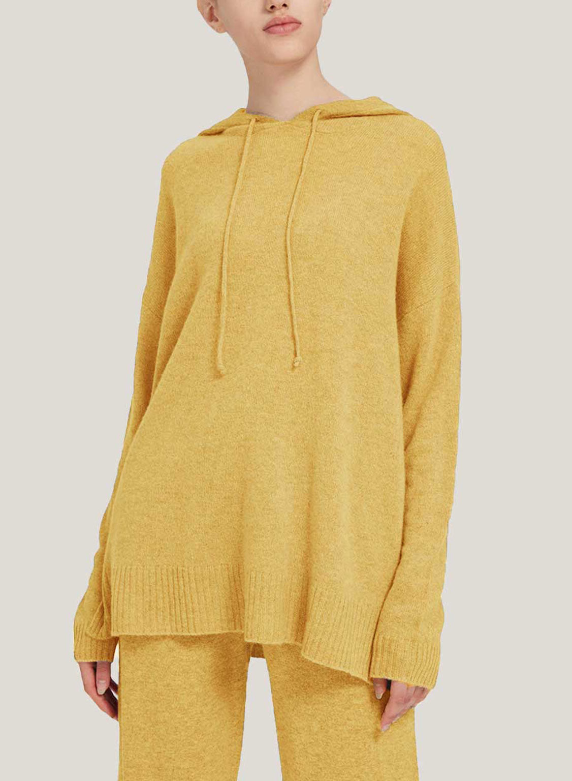 Fine-Knit Wool-Cashmere Hoodie Set image 1