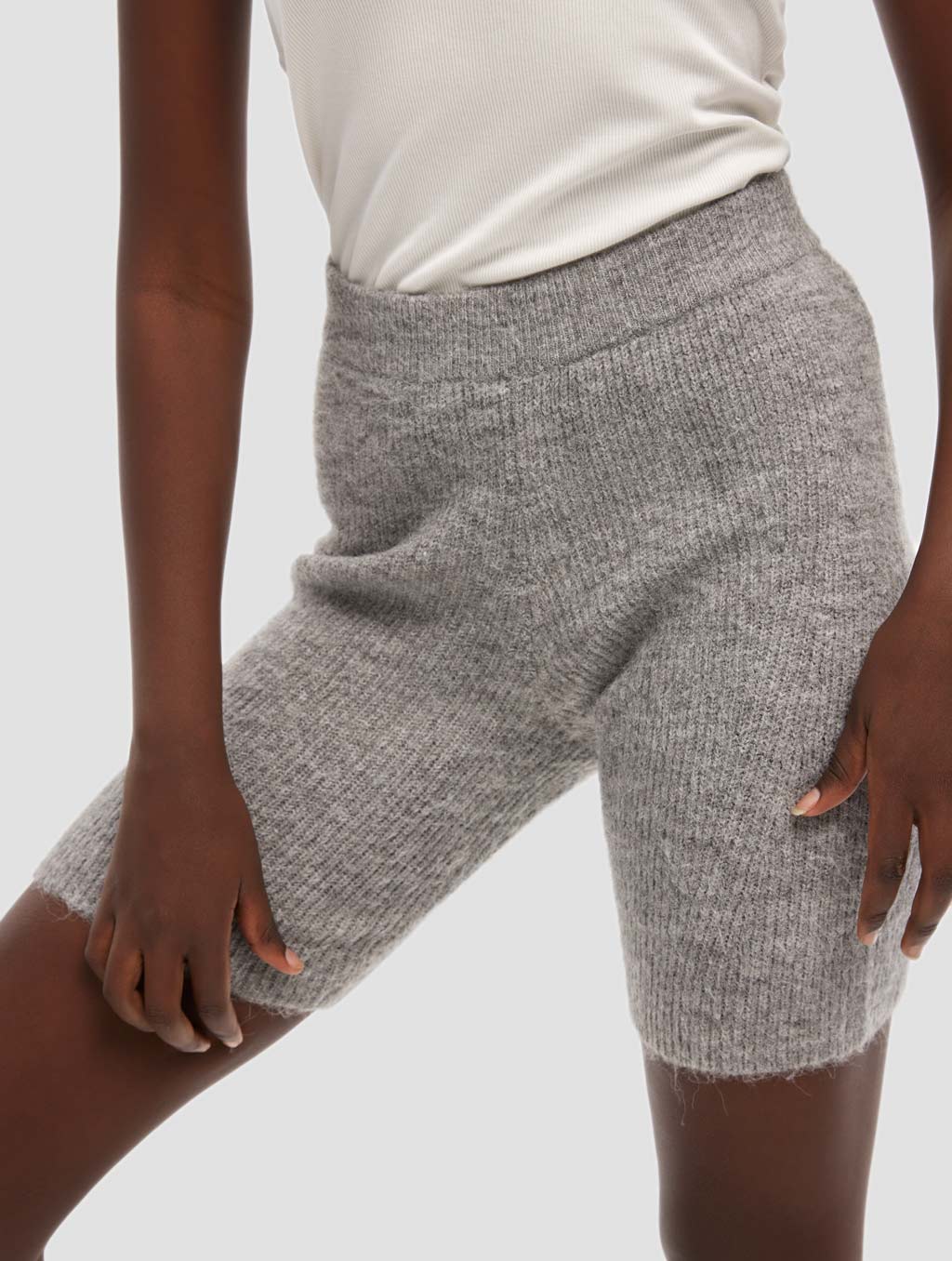 Brushed Cropped Shorts image 1