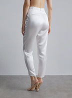 Tapered Satin Suit Pants image 1