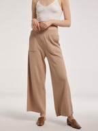 Straight Pants with Patches - Brown, L image