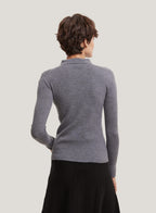 Pure Worsted Cashmere Polo Sweater image 1