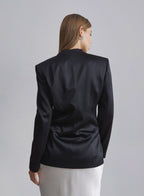 Three-buttoned Silk Redingote Coat image 1
