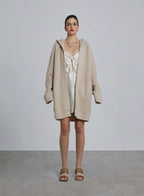 Soft Cashmere Hooded Cardigan