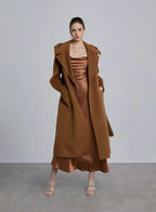Belted Notch Lapel Wool Coat image 0