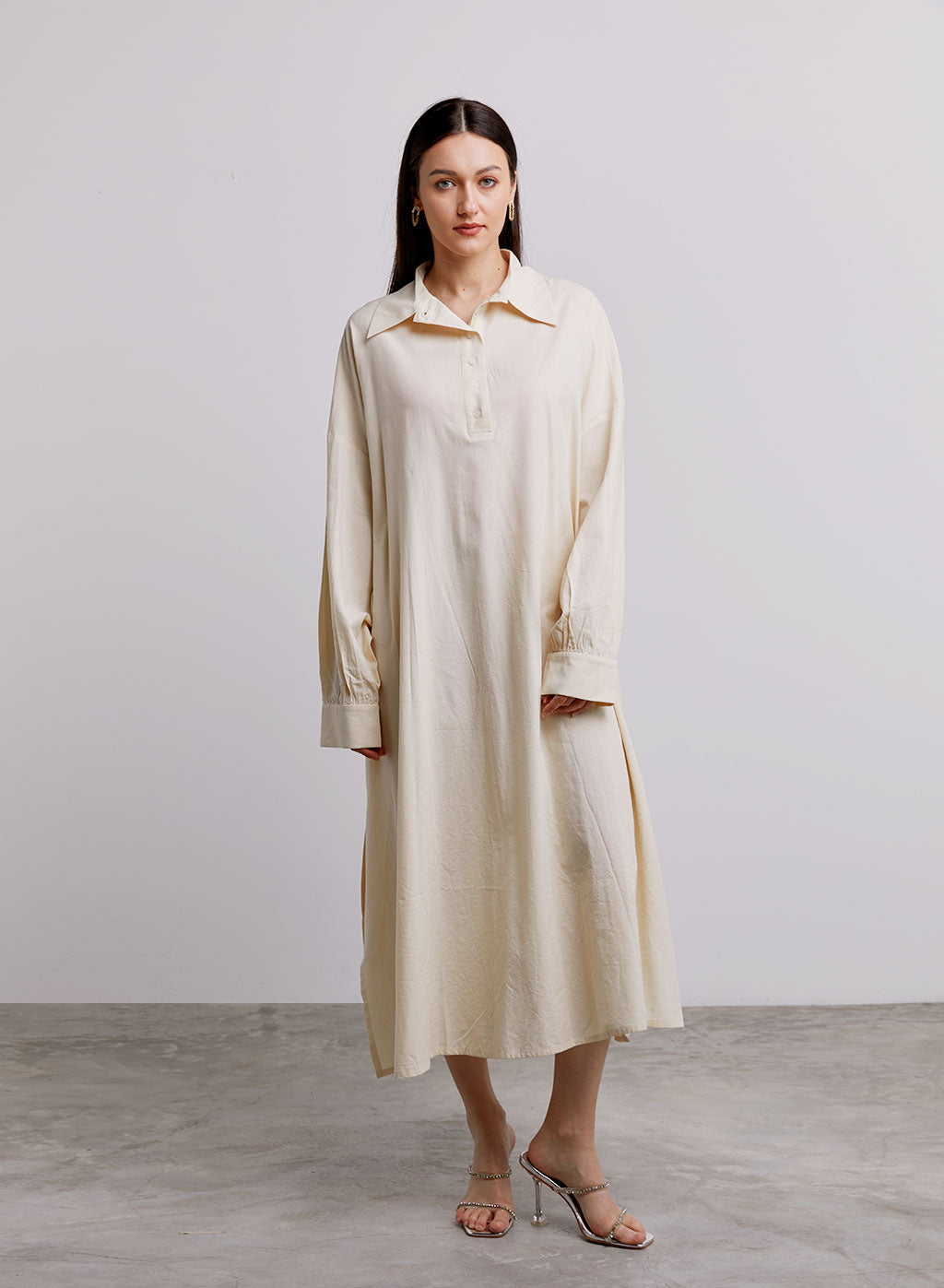 Cotton Shirt Midi Dress image 0