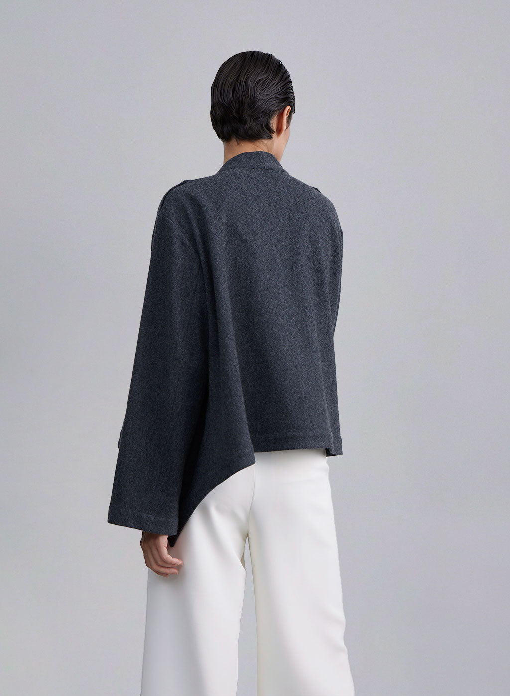Open Front Pure Wool Cape Coat image 1