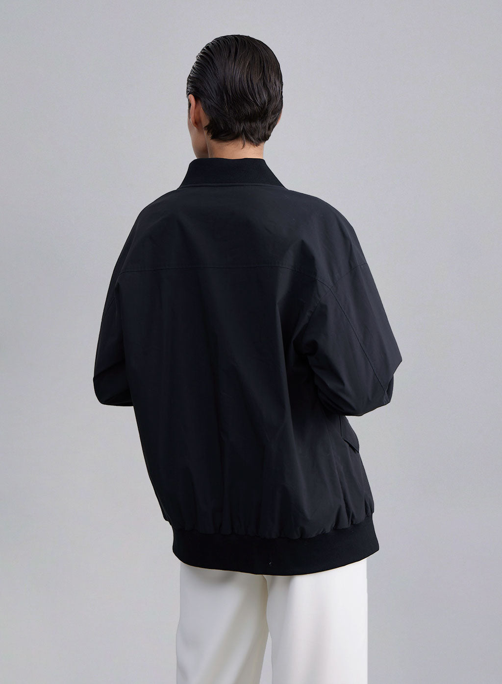 Straight Shoulder Knitted Baseball Jacket image 1