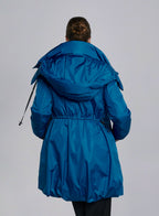 A-line Drawstring Waist Hooded Parka image 1