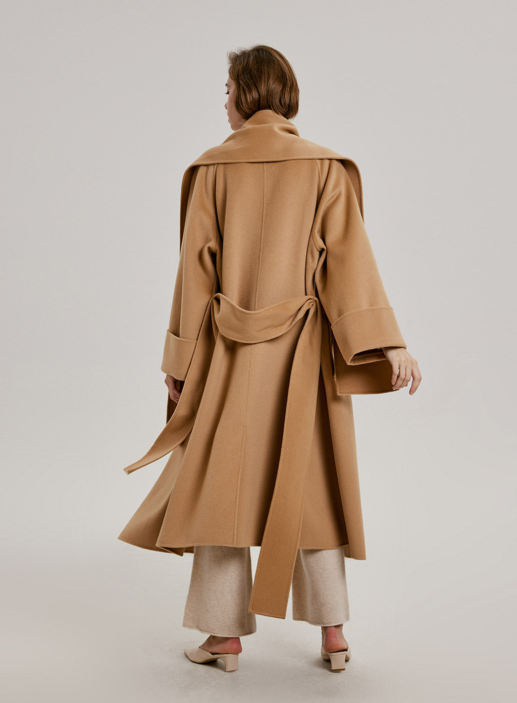 Mia Long Scarf Wool Coat image 1