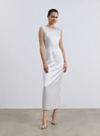 Back Bowknot Satin Dress image 0