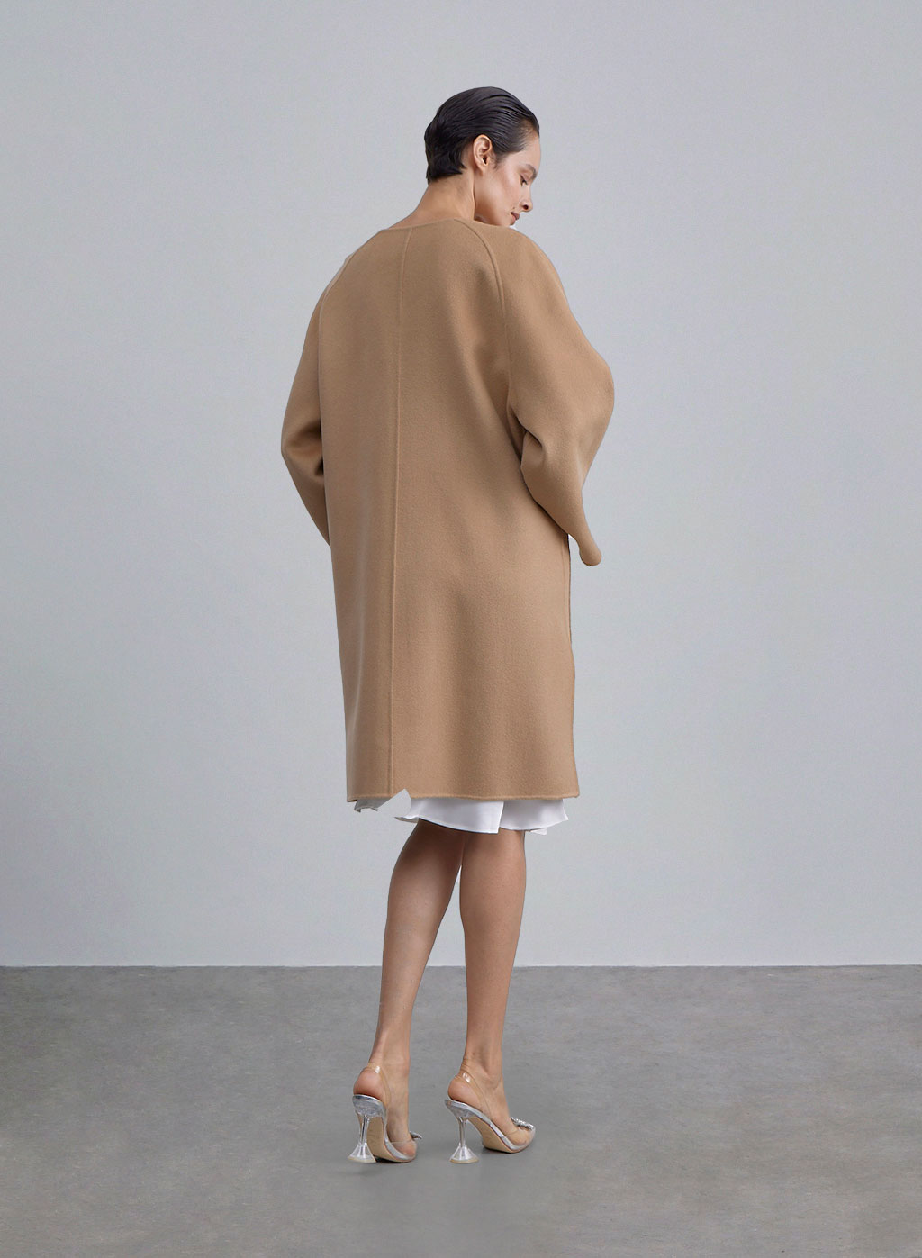 Flare Patch Pocket Wool Coat image 1