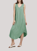 Curved Hem Tank Dress - Greenland, M image