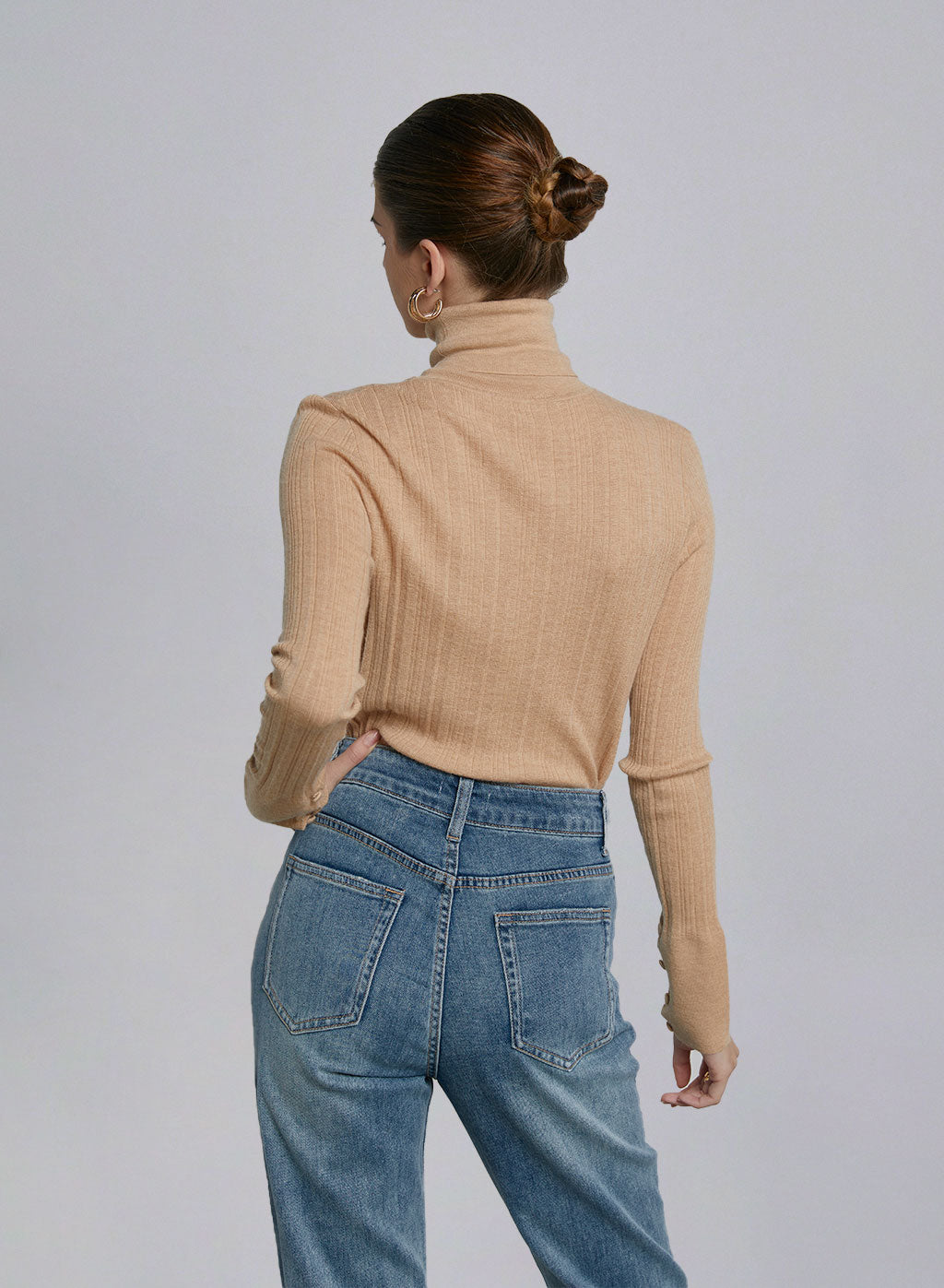 Cashmere Turtleneck Long-Sleeve Top image 1