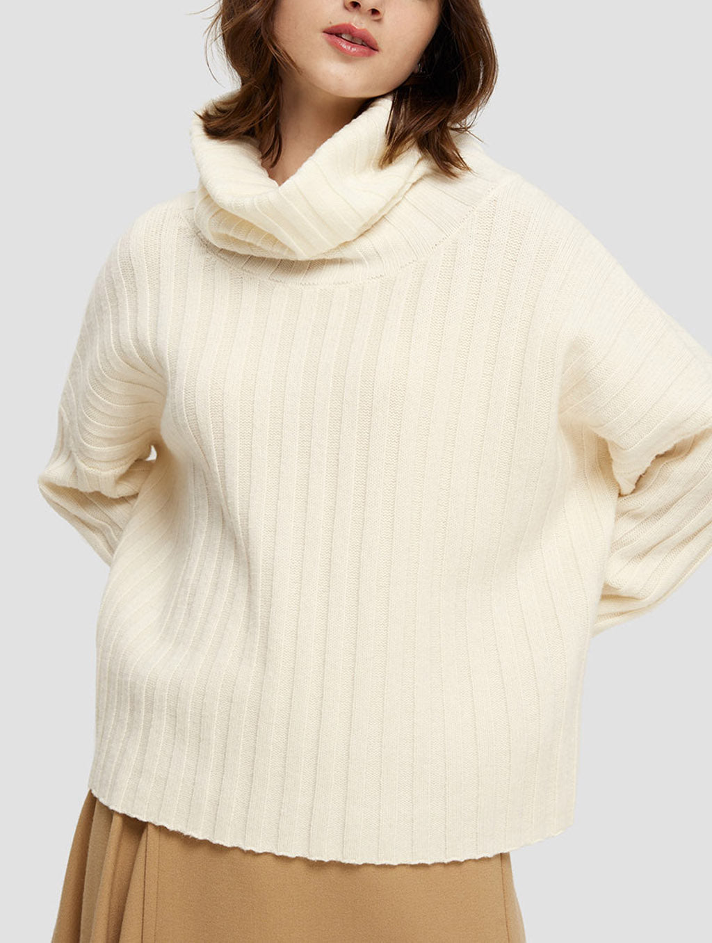 Cozy Cowl Neck Wool Sweater image 0