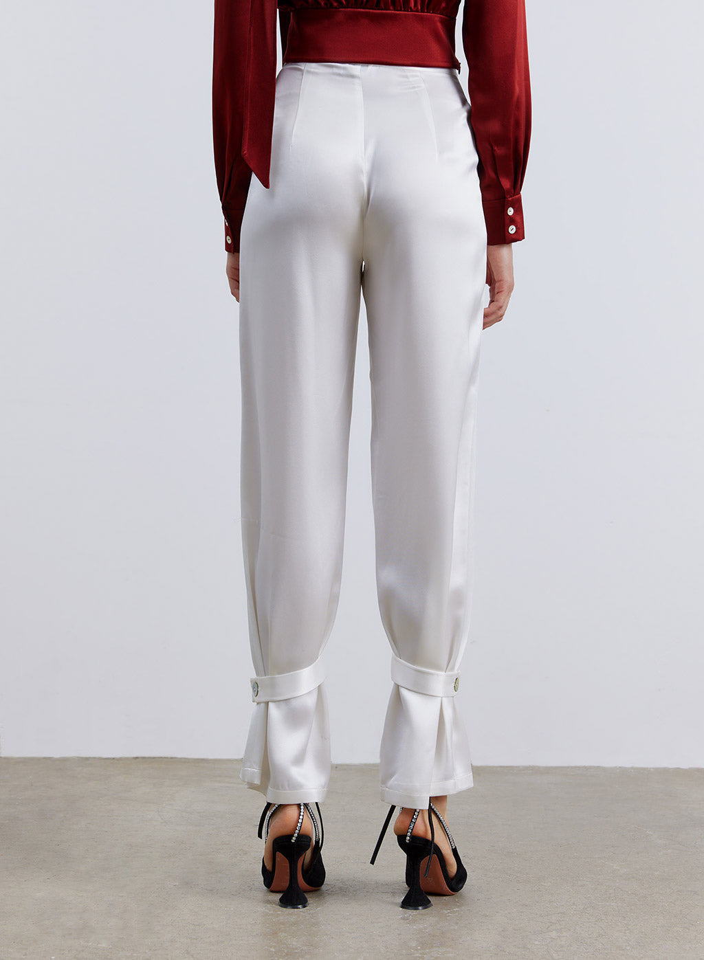 Leg Strap Satin Pants image 1