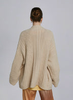 Textured Cashmere Belted Cardigan image 1