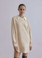 Boatneck Oversized Cashmere Sweater - Lunar, XL image