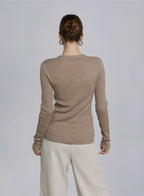 Fitted Lace Detail Cashmere Cardigan image 1