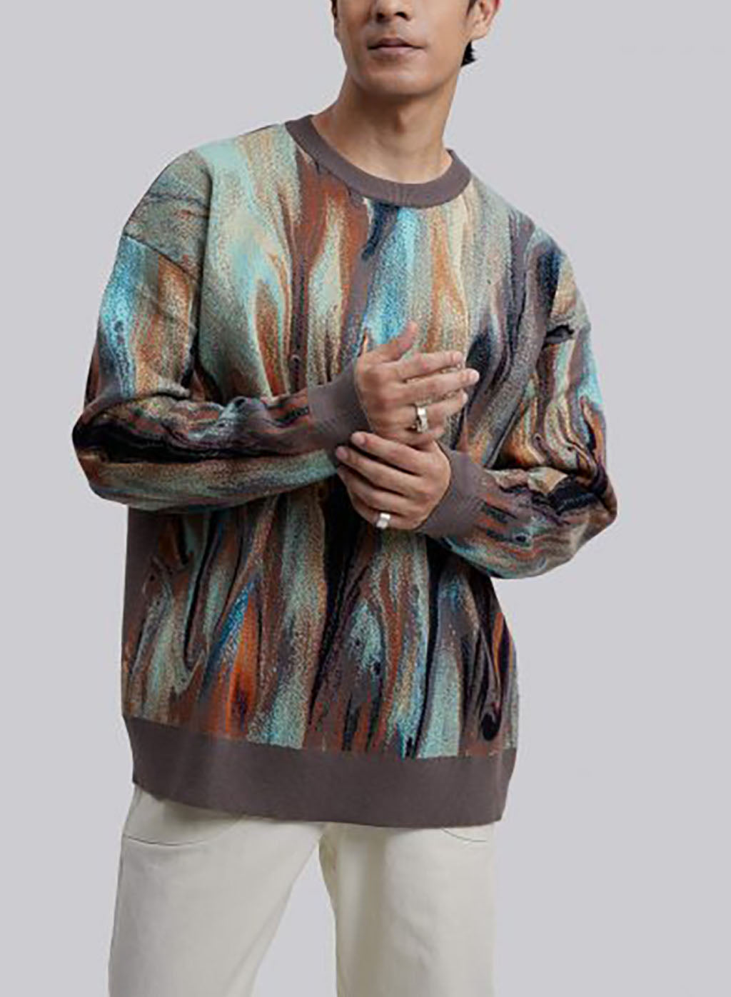Multicolor Ribbed Sweater - Multiple Colour, L image