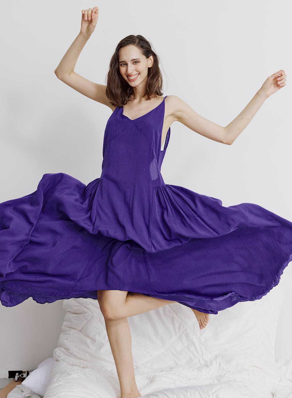 Asymmetric Backless Strap Dress