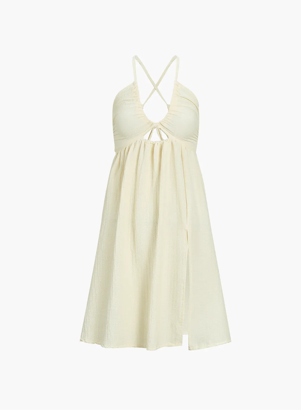 Backless Criss Cross Split Midi Dress