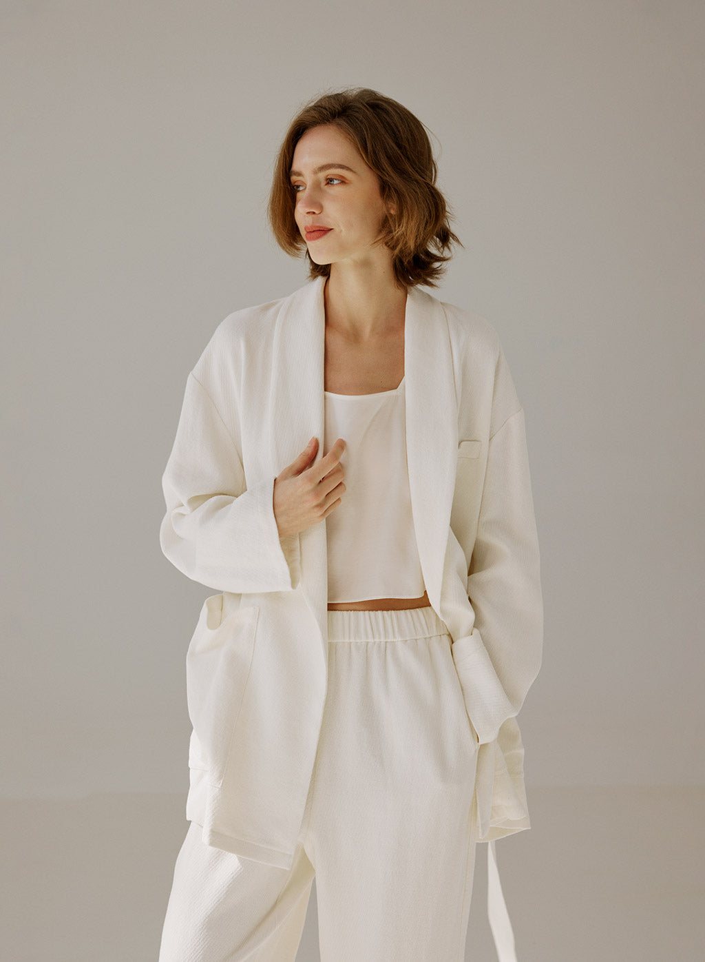NAP Belted Linen Blazer